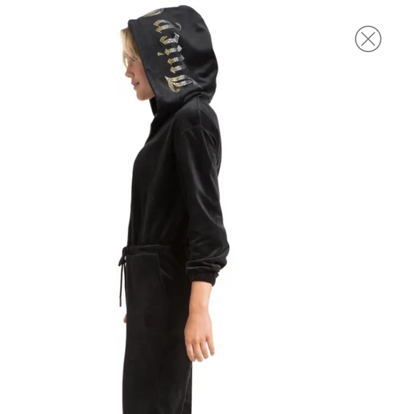 Juicy couture rhinestone hooded velour jumpsuit - Picture 5 of 6